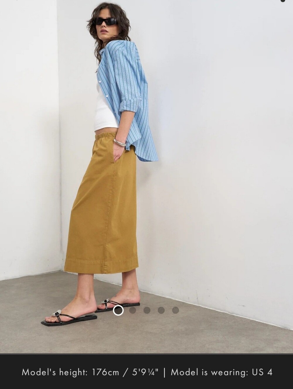 Top Shop A-line Culottes In Tan - Picture 3 of 5